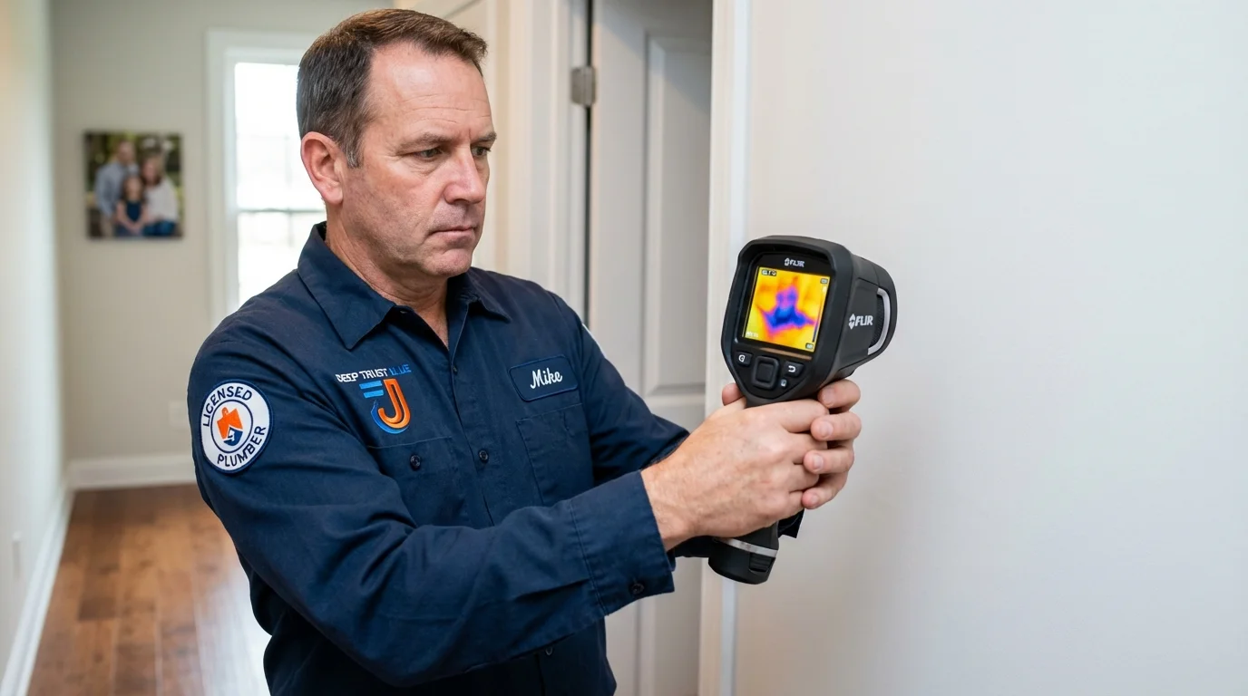 Thermal imaging leak detection by Johns Plumbing LLC in Colchester